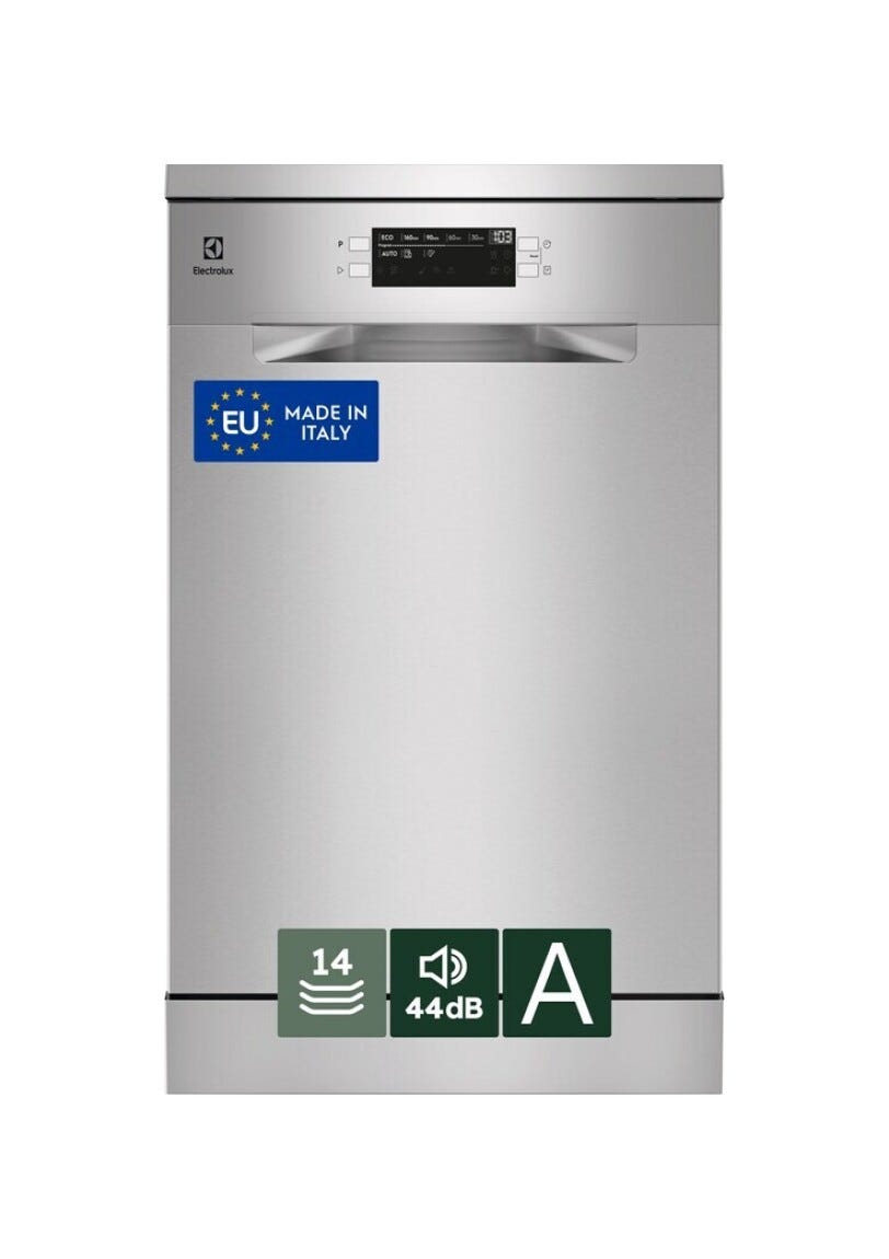 Electrolux ESS68600SX Serie 700 GlassCare Lavastoviglie a libera installazione cm. 60 - 14 coperti - inox anti-impronta