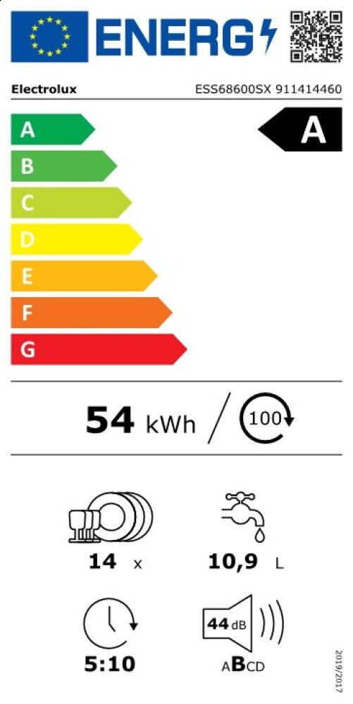 Electrolux ESS68600SX Serie 700 GlassCare Lavastoviglie a libera installazione cm. 60 - 14 coperti - inox anti-impronta