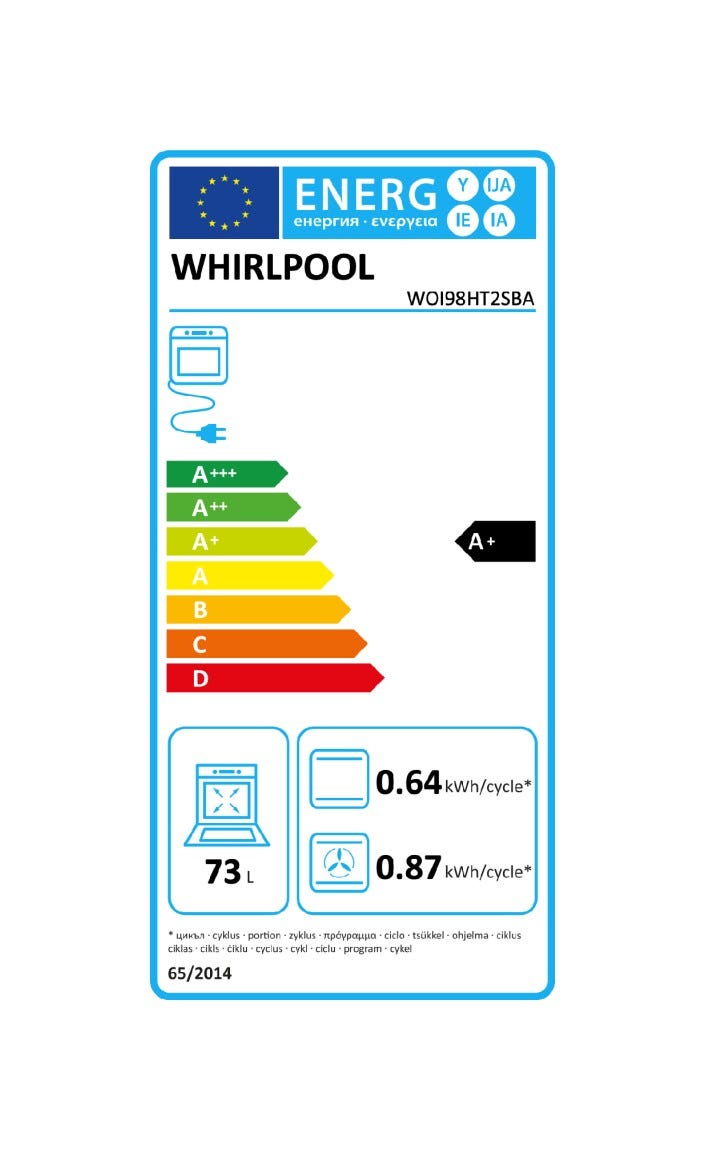 Whirlpool WOI98HT2SBA Forno elettrico multifunzione da incasso cm. 60 - nero
