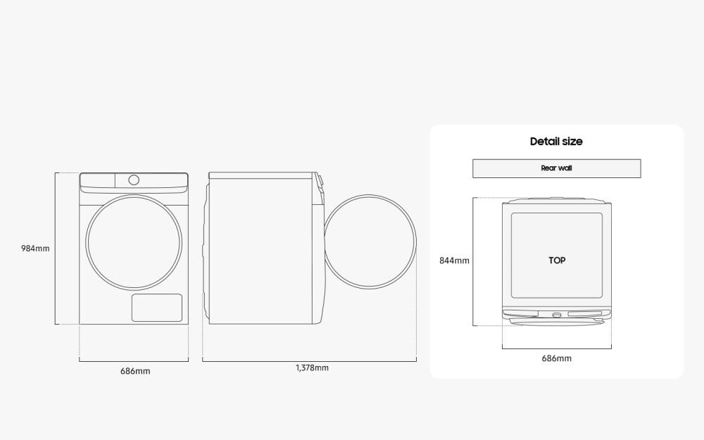 Samsung DV16DG8600BVU3 AI Control Asciugatrice cm. 60 - capacità 16 kg - nero
