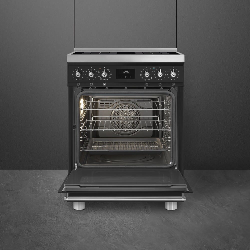 Smeg C6IPMBM2 Classica Cucina da accosto cm. 60x60 - 4 zone induzione + forno elettrico pirolitico - nero