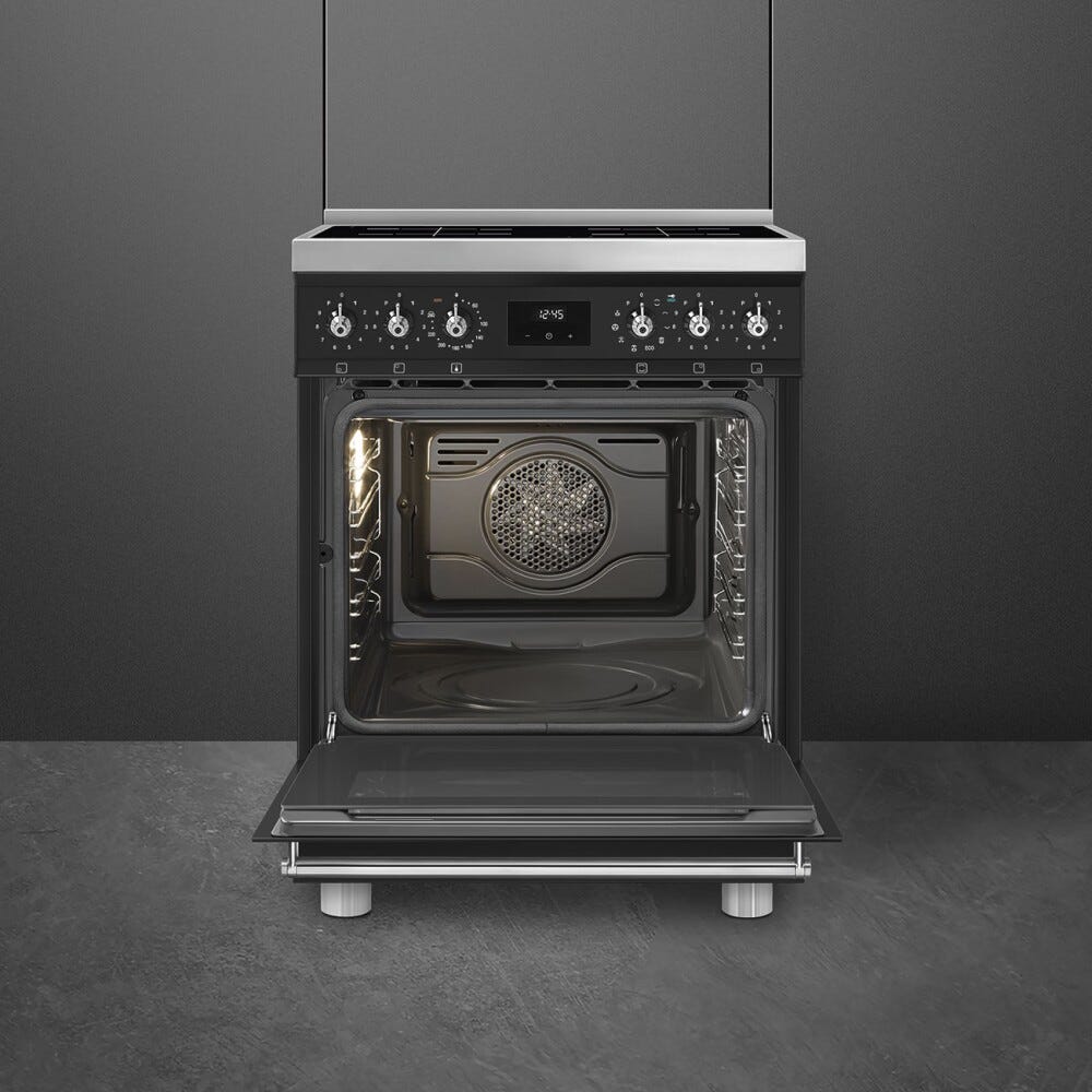 Smeg C6IPMBM2 Classica Cucina da accosto cm. 60x60 - 4 zone induzione + forno elettrico pirolitico - nero
