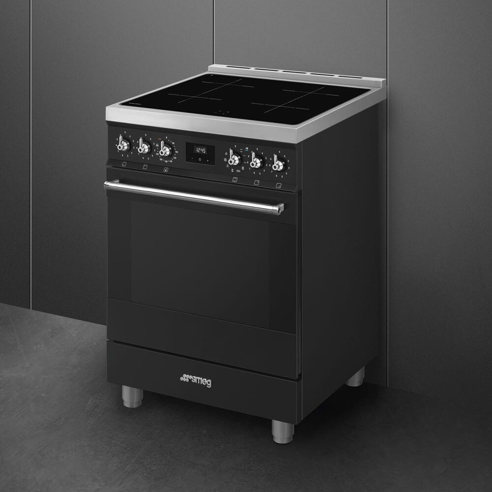 Smeg C6IPMBM2 Classica Cucina da accosto cm. 60x60 - 4 zone induzione + forno elettrico pirolitico - nero