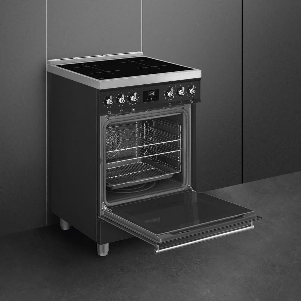 Smeg C6IPMBM2 Classica Cucina da accosto cm. 60x60 - 4 zone induzione + forno elettrico pirolitico - nero