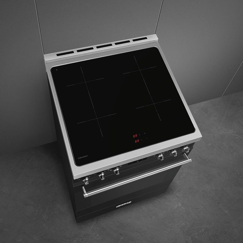 Smeg C6IPMBM2 Classica Cucina da accosto cm. 60x60 - 4 zone induzione + forno elettrico pirolitico - nero