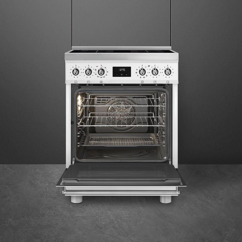 Smeg C6IPWHM2 Classica Cucina da accosto cm. 60x60 - 4 zone induzione + forno elettrico pirolitico - bianco
