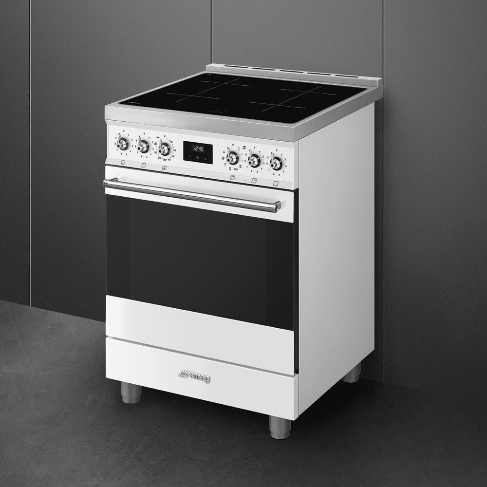 Smeg C6IPWHM2 Classica Cucina da accosto cm. 60x60 - 4 zone induzione + forno elettrico pirolitico - bianco