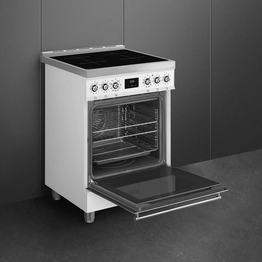 Smeg C6IPWHM2 Classica Cucina da accosto cm. 60x60 - 4 zone induzione + forno elettrico pirolitico - bianco