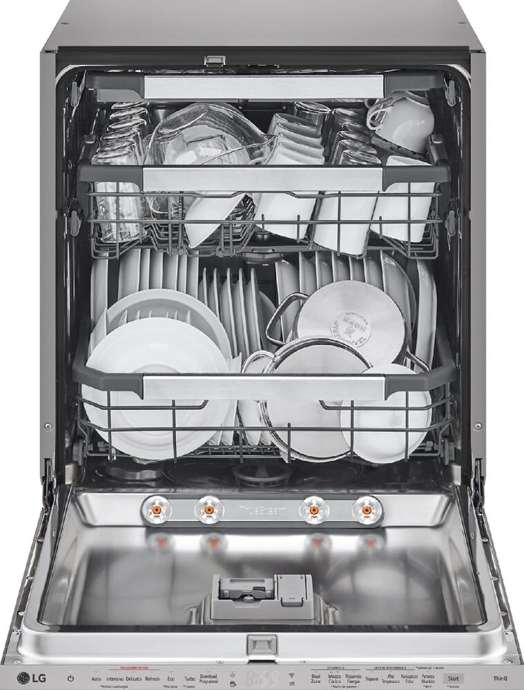 LG DB597TXS Serie 5 Quadwash Lavastoviglie integrata totale cm. 60 - 14 coperti