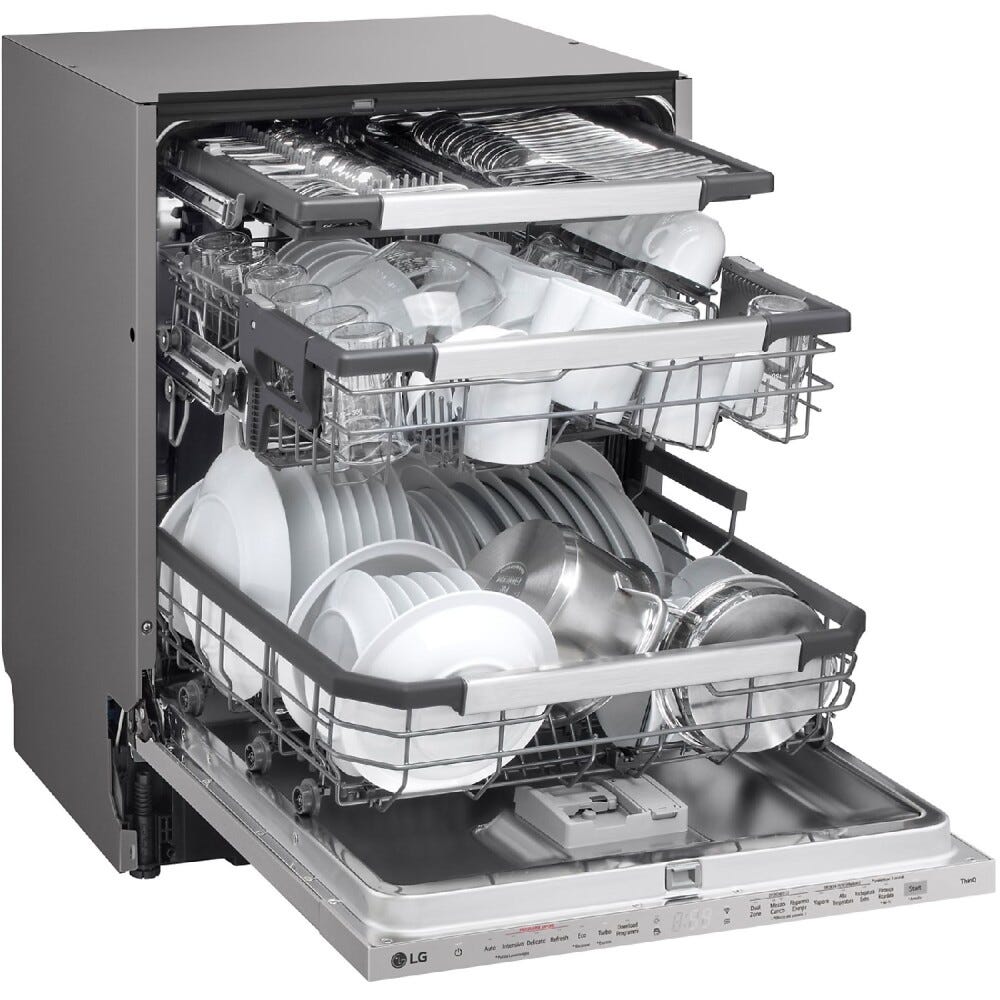 LG DB597TXS Serie 5 Quadwash Lavastoviglie integrata totale cm. 60 - 14 coperti