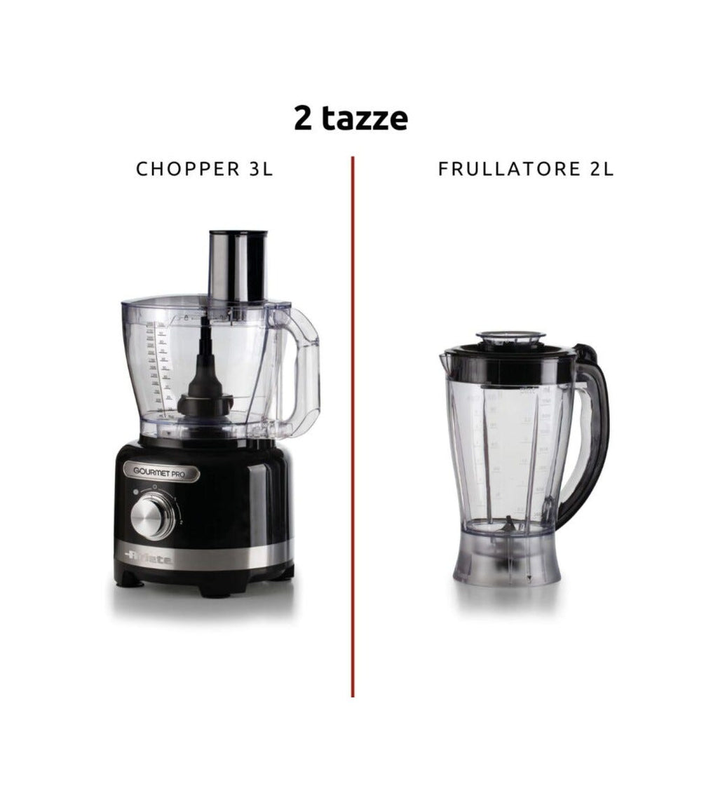 Ariete 1782/02 Gourmet Pro Moderna Frullatore con tazza in vetro - nero
