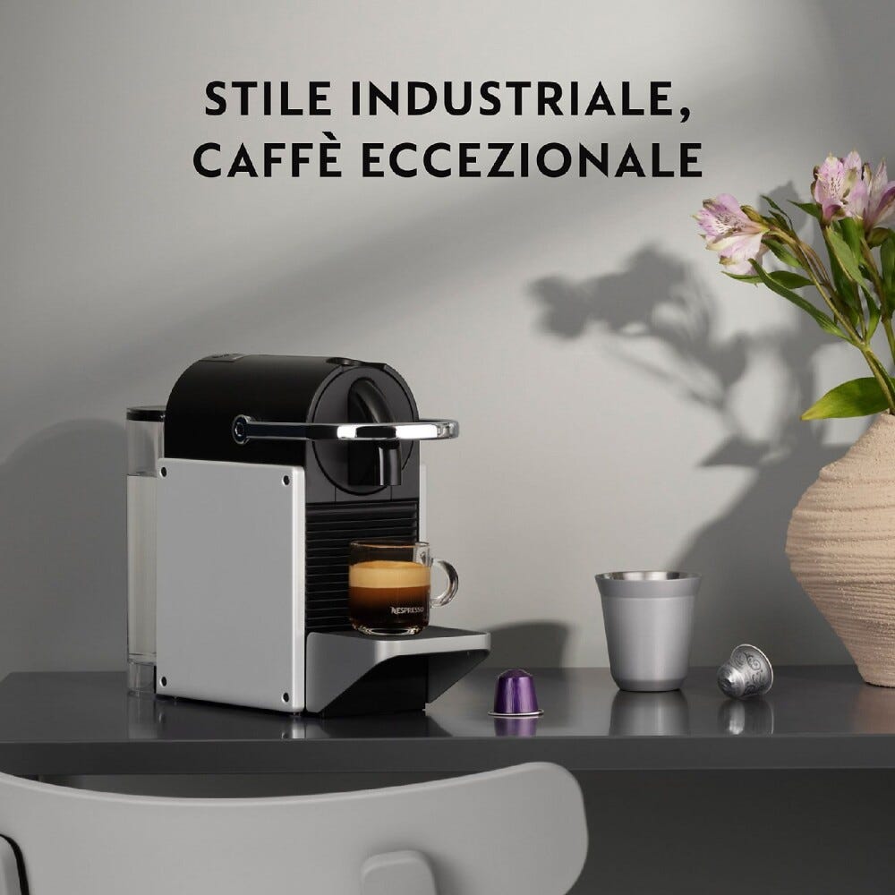 De Longhi EN127SDMX Pixie Macchina per caffè automatica - argento/nero