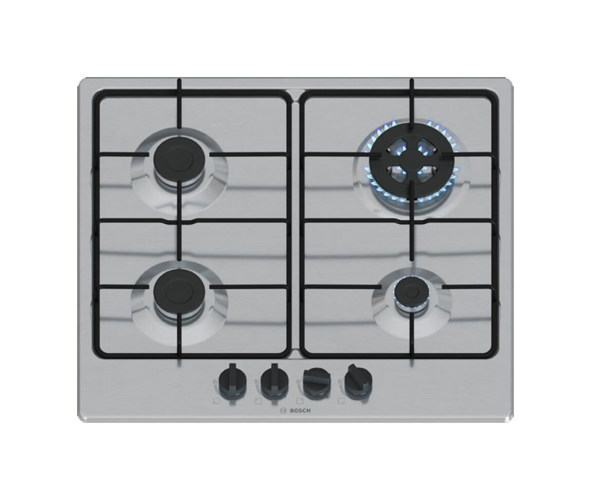 Bosch PGH6B5K80 4 Piano cottura a gas cm. 58 - inox
