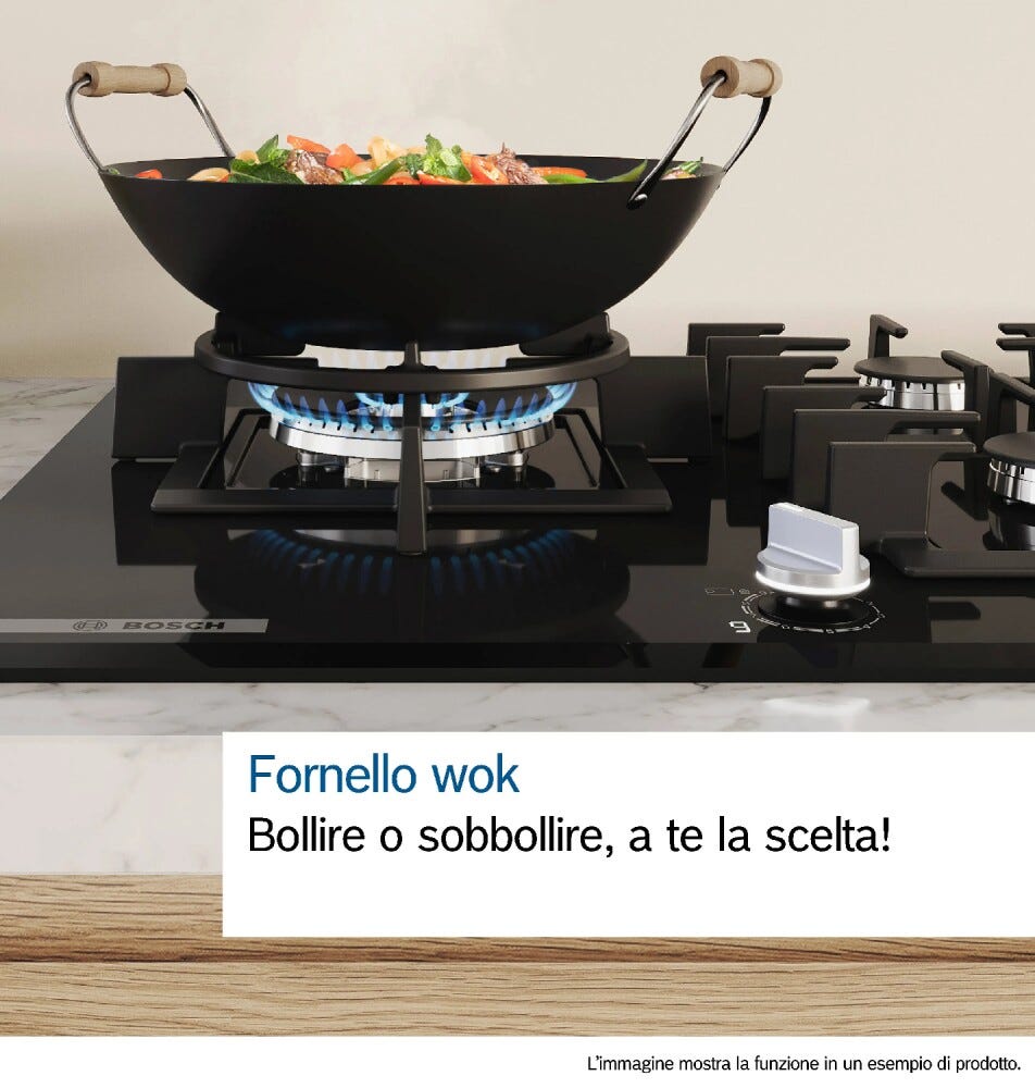 Bosch PGH6B5K80 4 Piano cottura a gas cm. 58 - inox