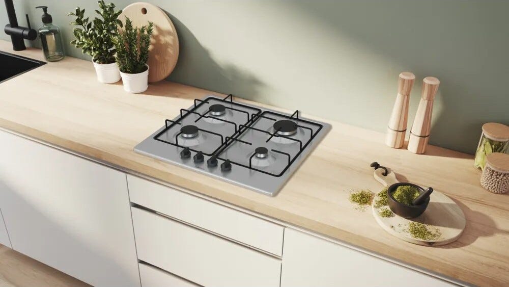 Bosch PGP6B5K80 Piano cottura a gas cm. 58 - inox
