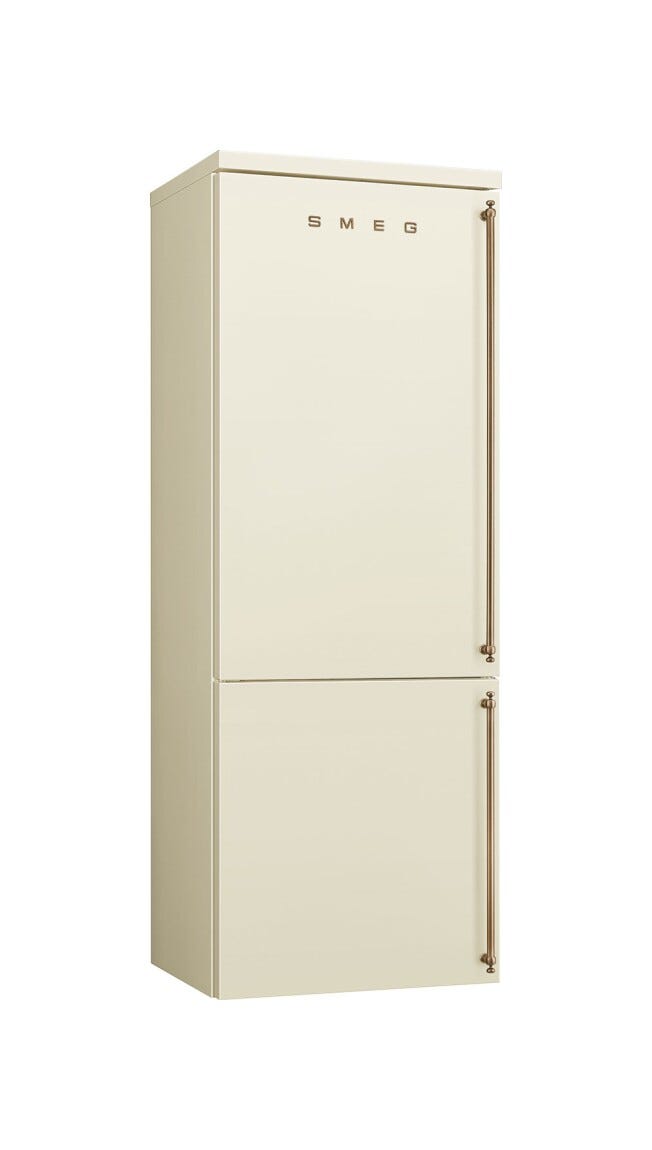 Smeg FA8005LPO6 Coloniale Frigorifero con congelatore a libera installazione cm. 71 h. 196 - lt. 481 - estetica coloniale panna - sinistro