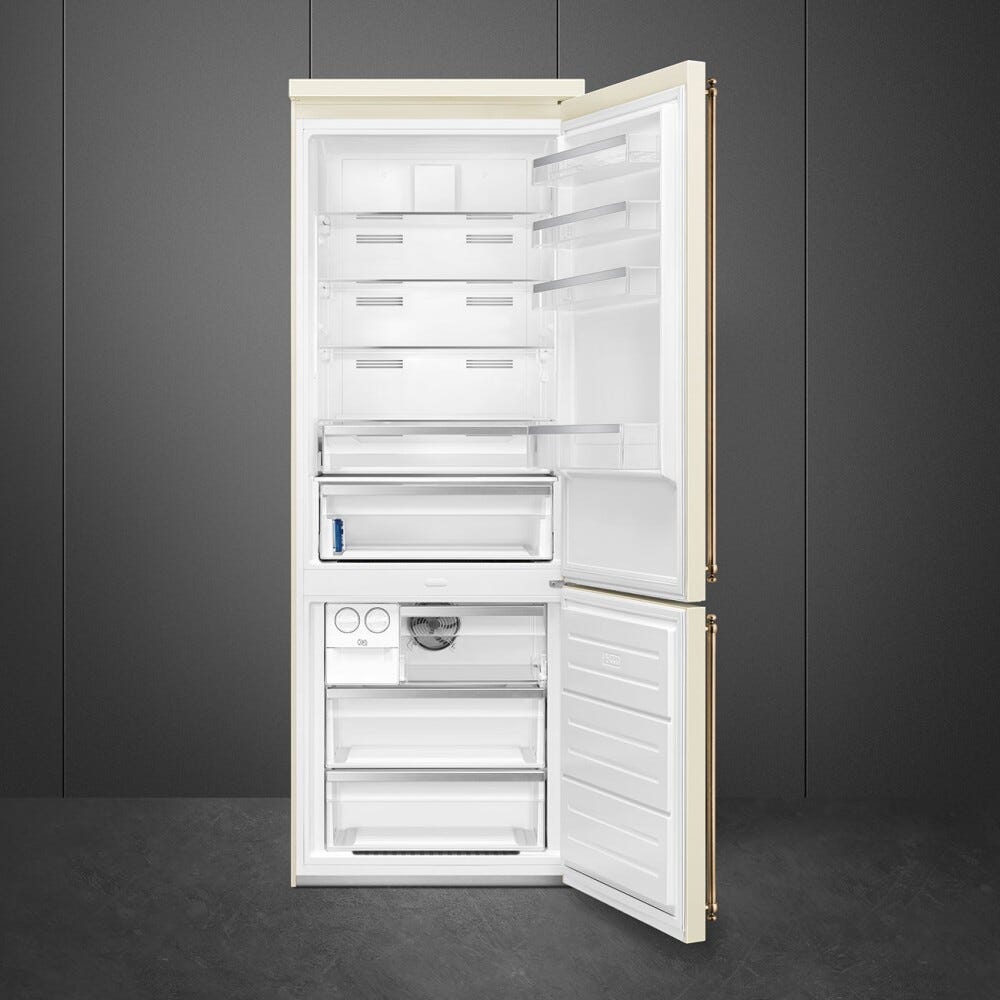 Smeg FA8005RPO6 Coloniale Frigorifero con congelatore a libera installazione cm. 71 h. 196 - lt. 481 - panna - cerniere destra