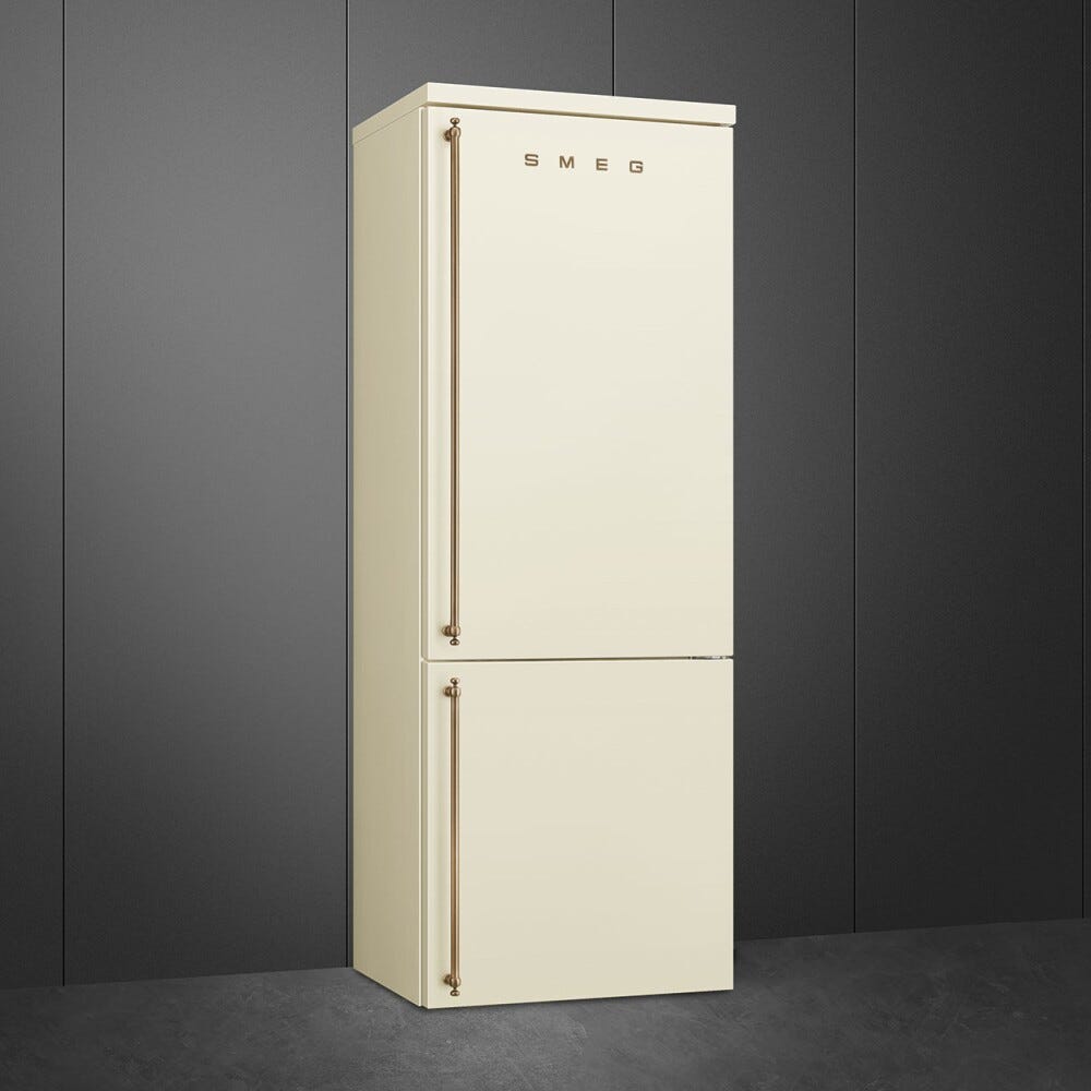 Smeg FA8005RPO6 Coloniale Frigorifero con congelatore a libera installazione cm. 71 h. 196 - lt. 481 - panna - cerniere destra