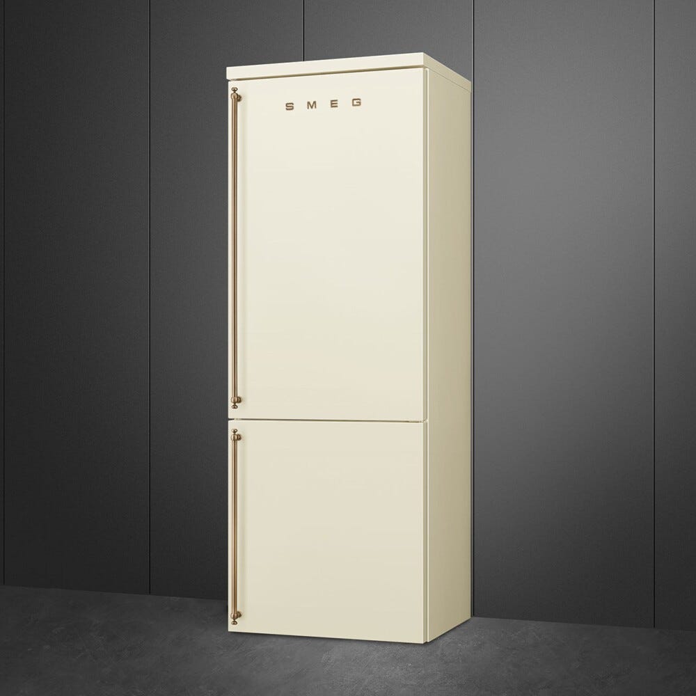 Smeg FA8005RPO6 Coloniale Frigorifero con congelatore a libera installazione cm. 71 h. 196 - lt. 481 - panna - cerniere destra