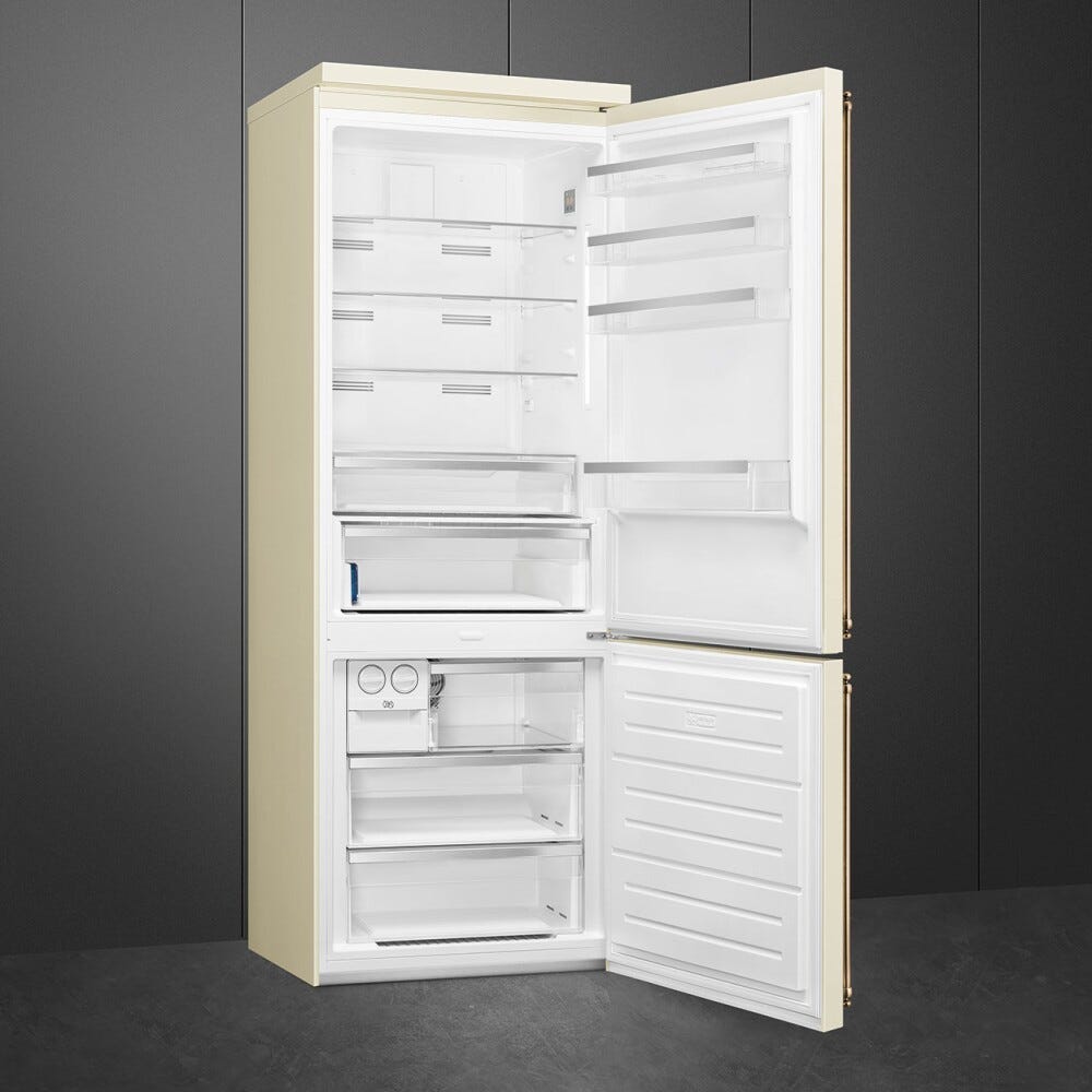 Smeg FA8005RPO6 Coloniale Frigorifero con congelatore a libera installazione cm. 71 h. 196 - lt. 481 - panna - cerniere destra
