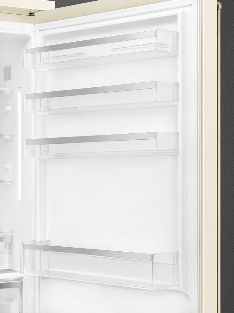 Smeg FA8005RPO6 Coloniale Frigorifero con congelatore a libera installazione cm. 71 h. 196 - lt. 481 - panna - cerniere destra