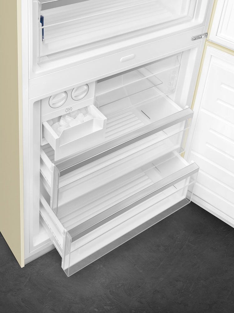 Smeg FA8005RPO6 Coloniale Frigorifero con congelatore a libera installazione cm. 71 h. 196 - lt. 481 - panna - cerniere destra