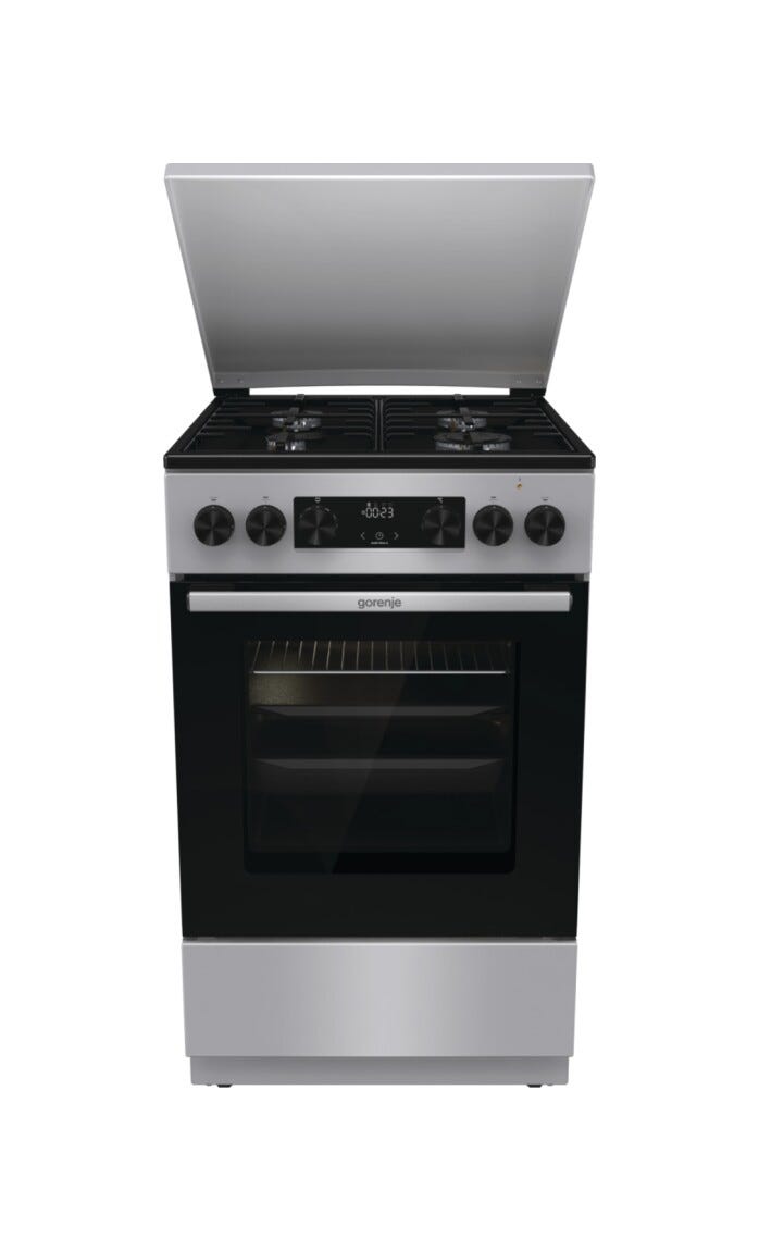 Gorenje GK5C63SH G600 Cucina da accosto cm. 50 - 4 zone a gas + 1 forno elettrico - grigio