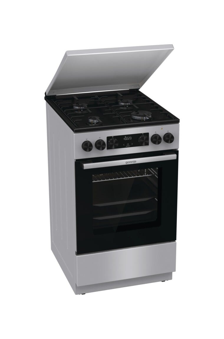 Gorenje GK5C63SH G600 Cucina da accosto cm. 50 - 4 zone a gas + 1 forno elettrico - grigio