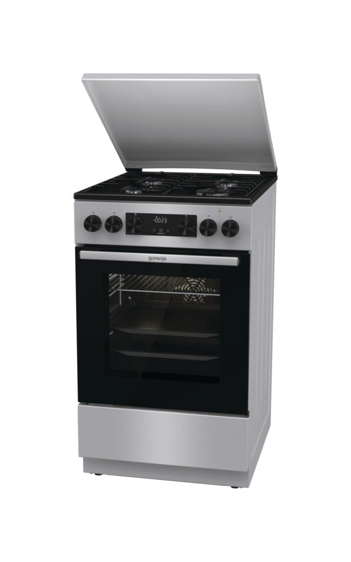 Gorenje GK5C63SH G600 Cucina da accosto cm. 50 - 4 zone a gas + 1 forno elettrico - grigio