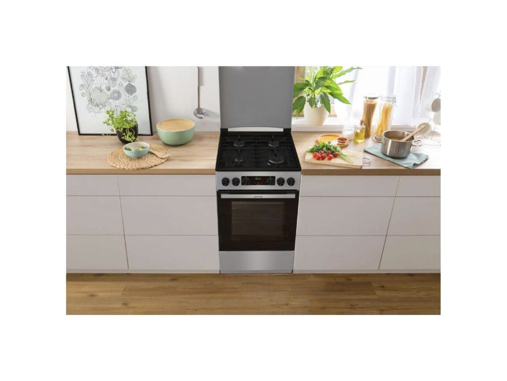 Gorenje GK5C63SH G600 Cucina da accosto cm. 50 - 4 zone a gas + 1 forno elettrico - grigio