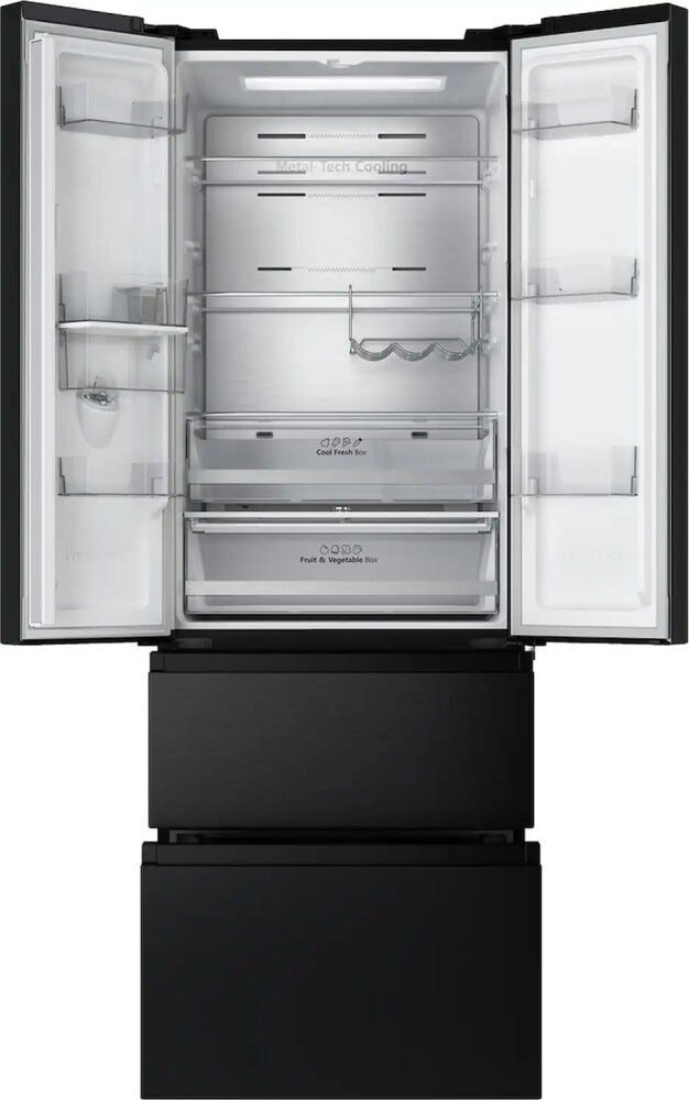 Hisense RF632N4WFE1 Frigorifero con congelatore french cm. 70 h. 200 - lt. 485 - black inox