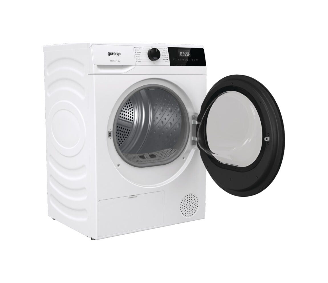 Gorenje DHNE82 G200 Asciugatrice cm. 60 - capacità 8 kg - bianco/nero
