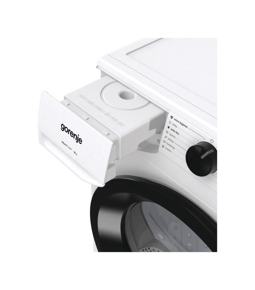 Gorenje DHNE82 G200 Asciugatrice cm. 60 - capacità 8 kg - bianco/nero