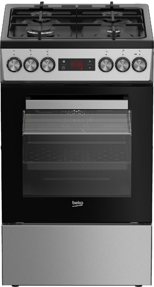 Beko FSM52332DXDT Cucina da accosto cm 50 - 4 fuochi + 1 forno elettrico - inox