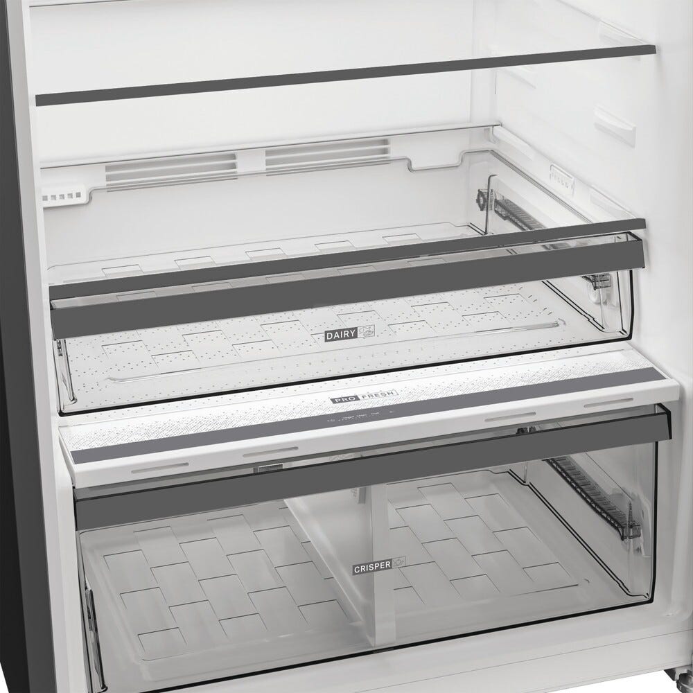 Whirlpool FRWH WHD2 6473 X5E IXDL70 Frigorifero con congelatore a libera installazione cm. 70 h. 187 - lt. 477 - inox/nero