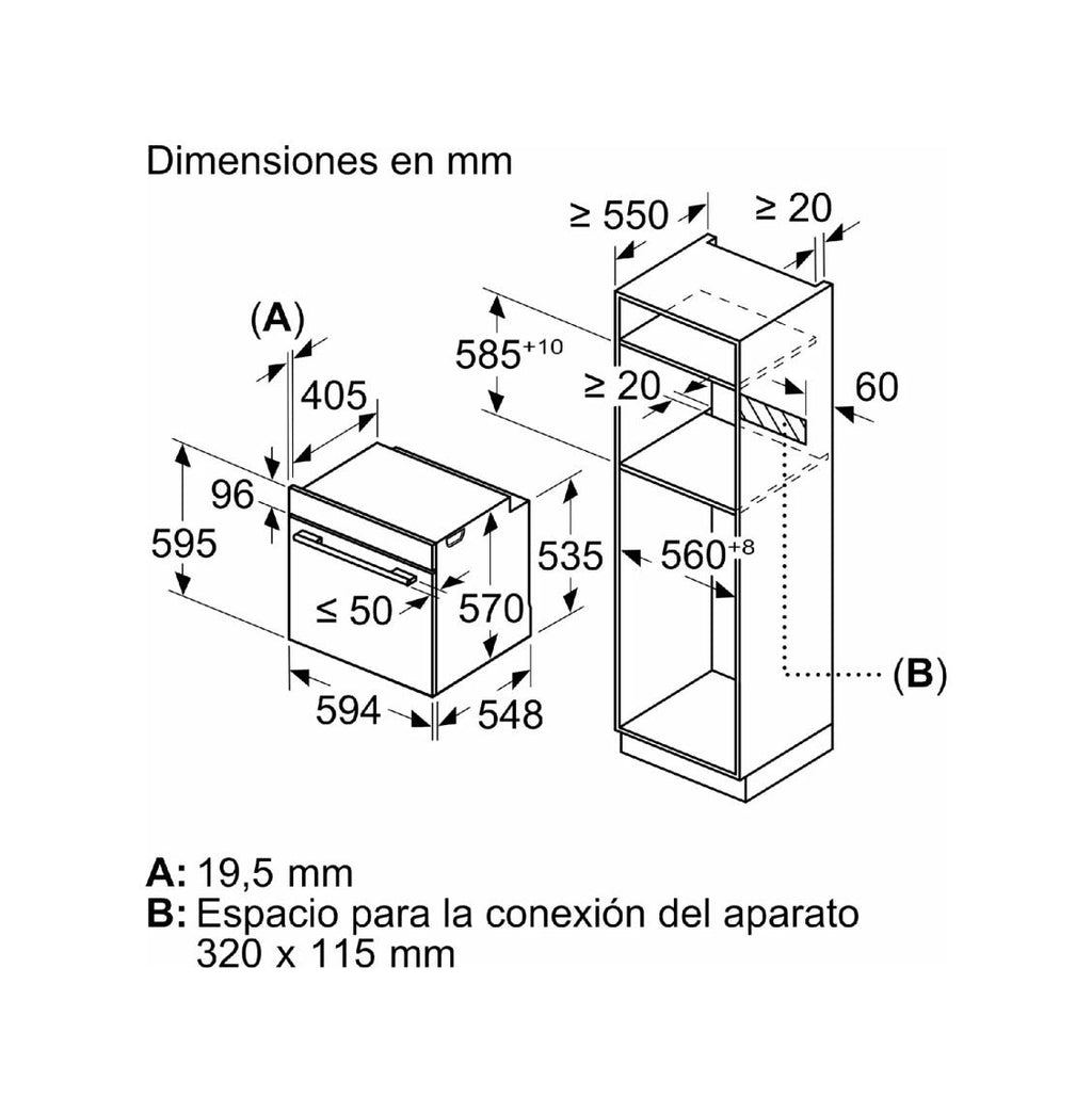 Siemens HQ574AER3 iQ300 Forno multifunzione con vapore - pirolitico - cm. 60 - inox/nero