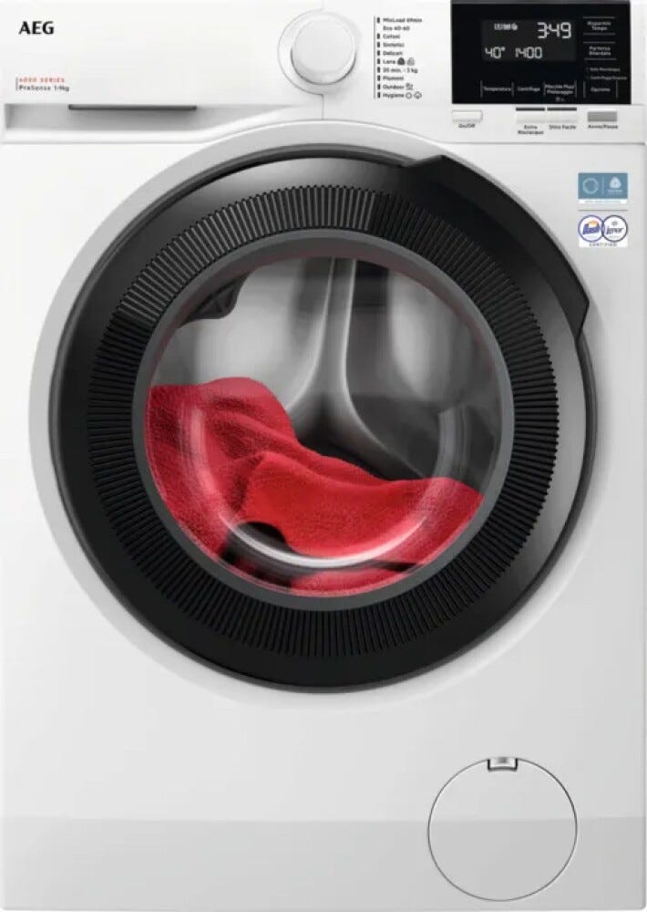 AEG LR6FG94 Serie 6000 ProSense® Lavatrice cm. 60 - capacità 9 kg - bianco