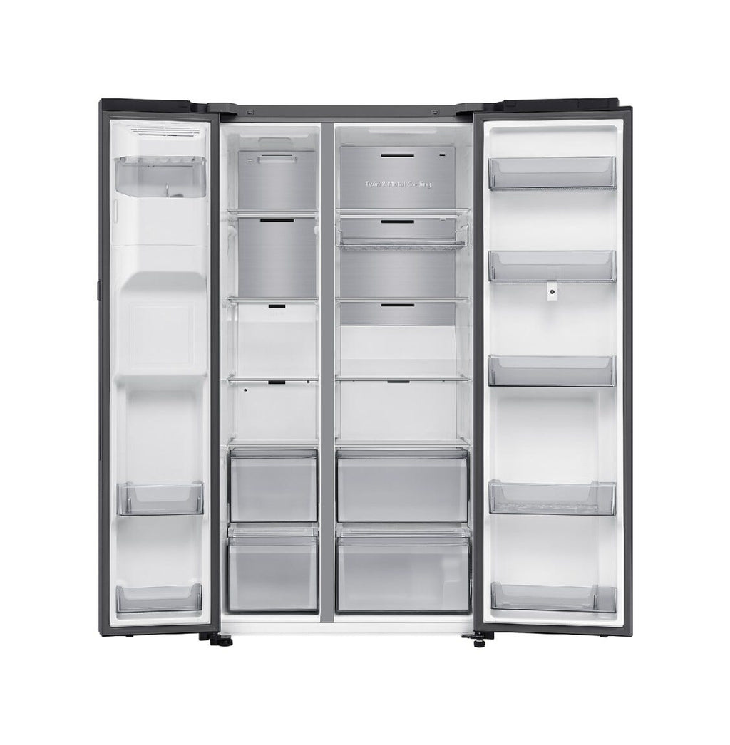 Samsung RS90F66BETEF Frigorifero con congelatore side by side cm. 91 h. 178 - lt. 614 - inox