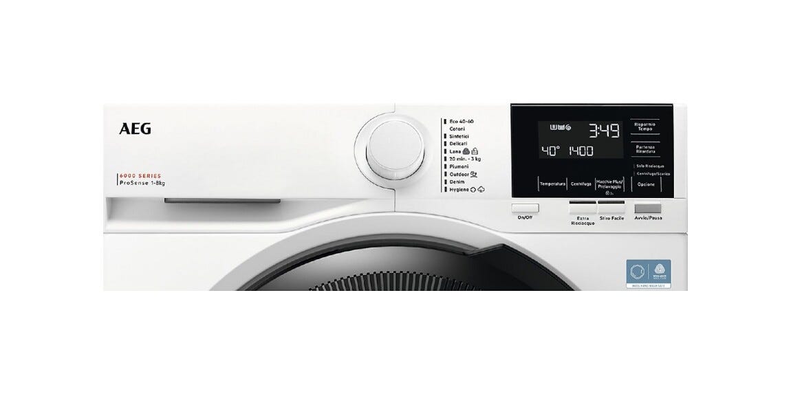 AEG LR6FG84 Serie 6000 ProSense® Lavatrice cm. 60 - capacità 8 kg - bianco
