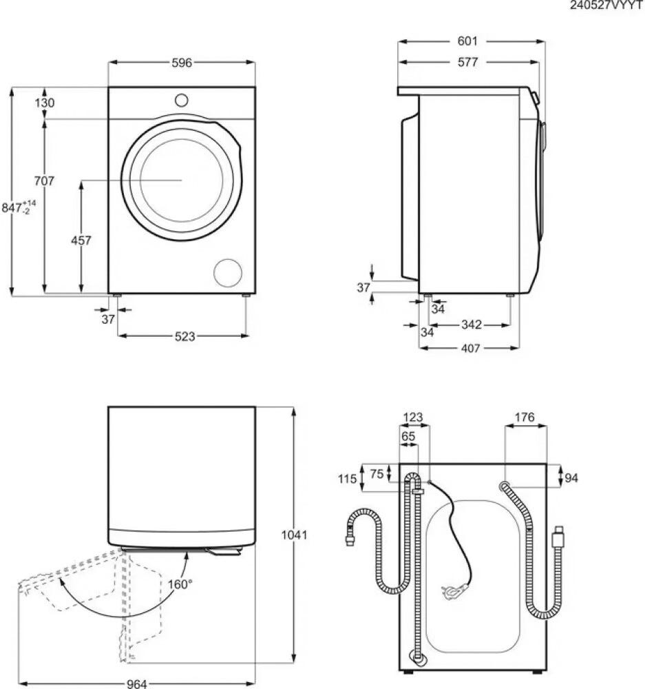 AEG LR6FG84 Serie 6000 ProSense® Lavatrice cm. 60 - capacità 8 kg - bianco