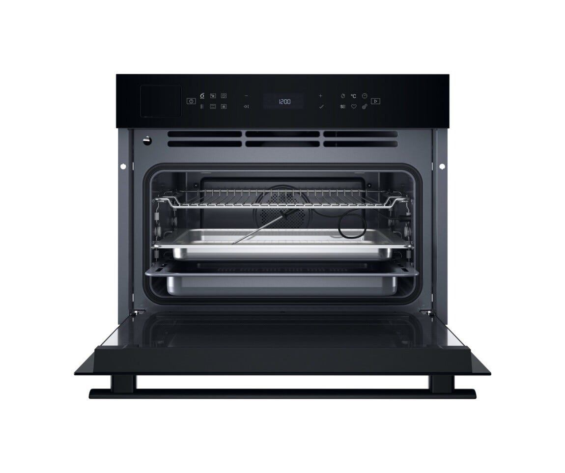 Whirlpool WCS6A9PHTSBA Forno elettrico da incasso 48 L, tecnologia Cook3, Forced Air, pulizia Steam Cleaning, Nero