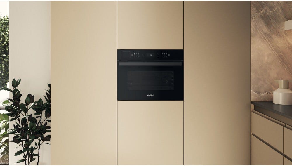 Whirlpool WCS6A9PHTSBA Forno elettrico da incasso 48 L, tecnologia Cook3, Forced Air, pulizia Steam Cleaning, Nero
