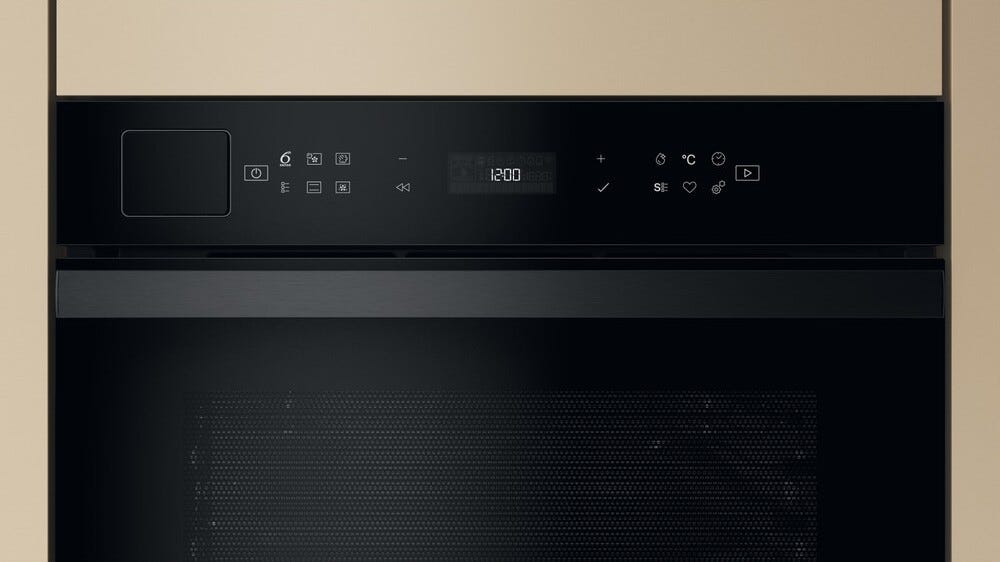 Whirlpool WCS6A9PHTSBA Forno elettrico da incasso 48 L, tecnologia Cook3, Forced Air, pulizia Steam Cleaning, Nero