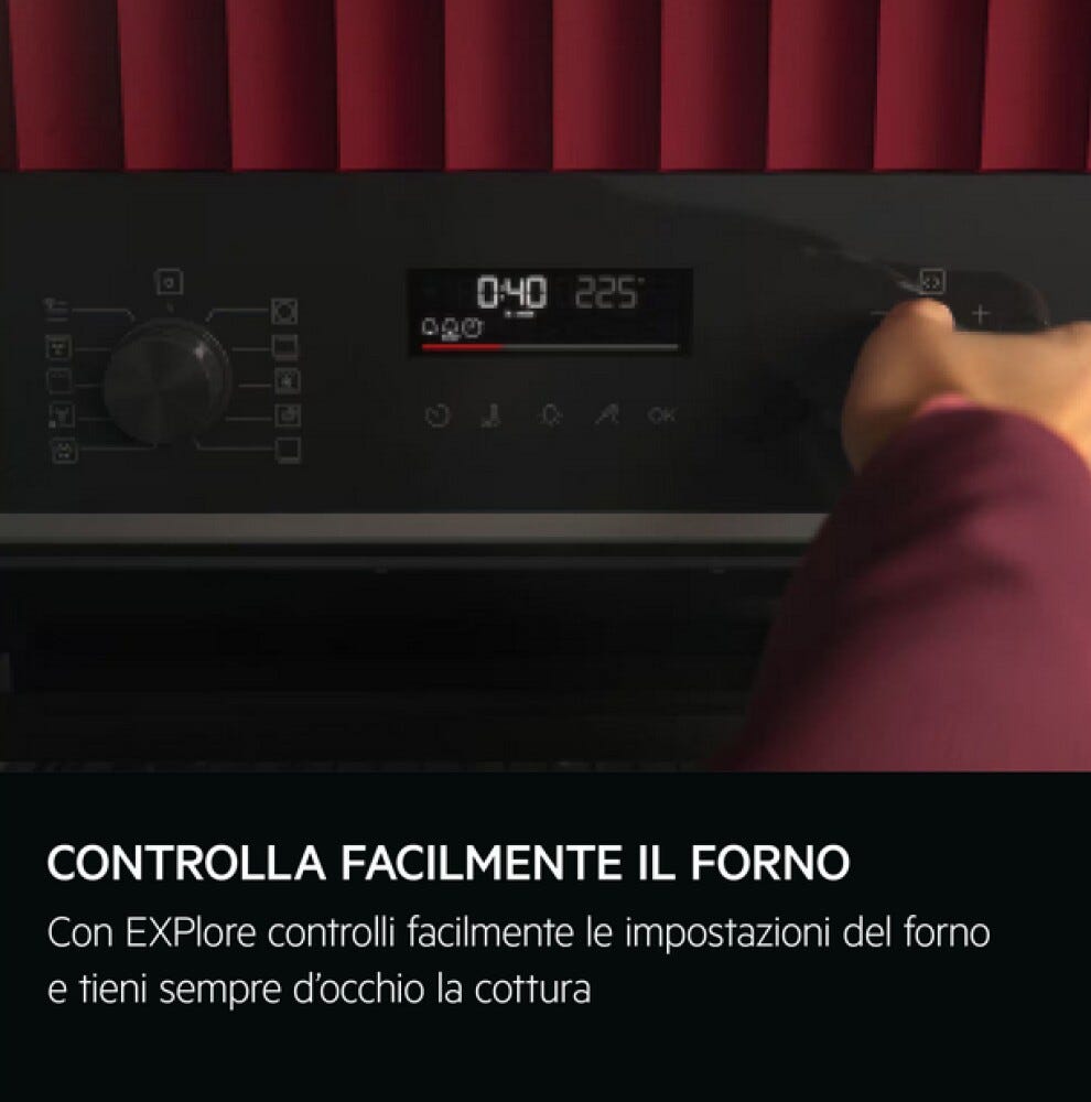AEG NBU5P431SB 5000 SurroundCook Forno elettrico pirolitico, 72 L, Wi‑Fi, nero