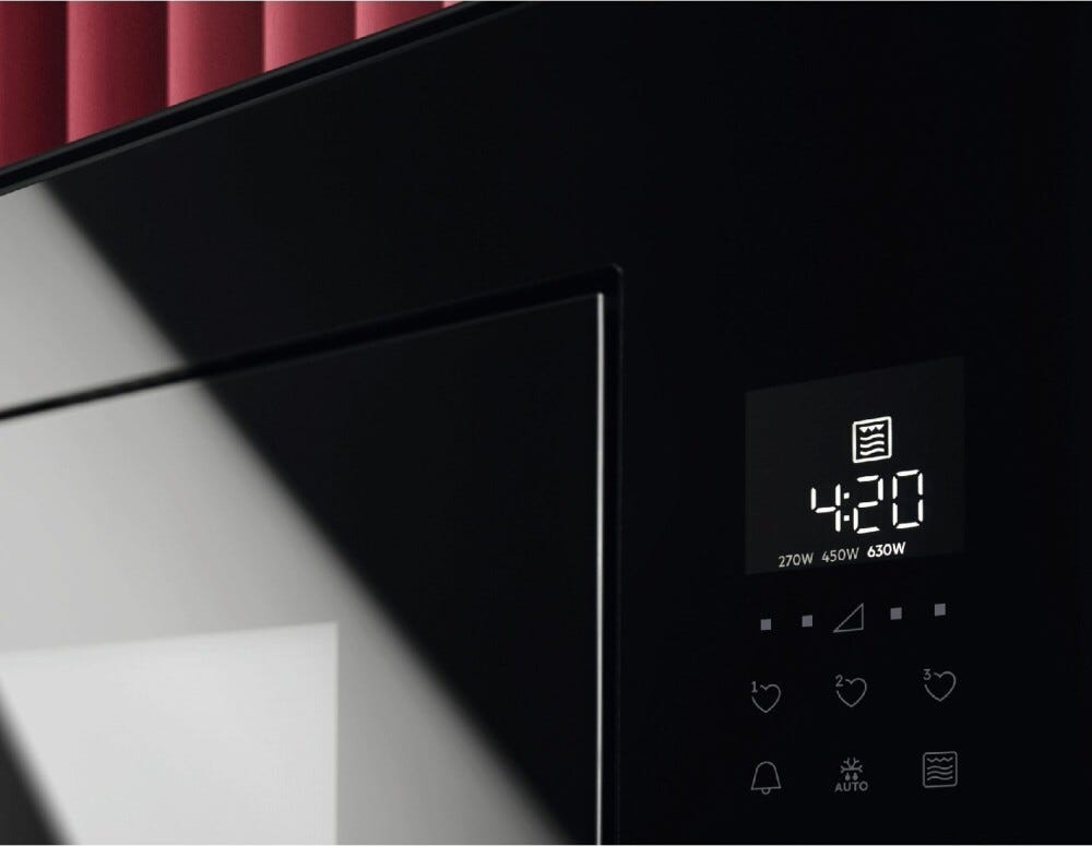 AEG NMB6G261UB Forno microonde da incasso 26 L, Grill, SteamSet, 900 W, nero