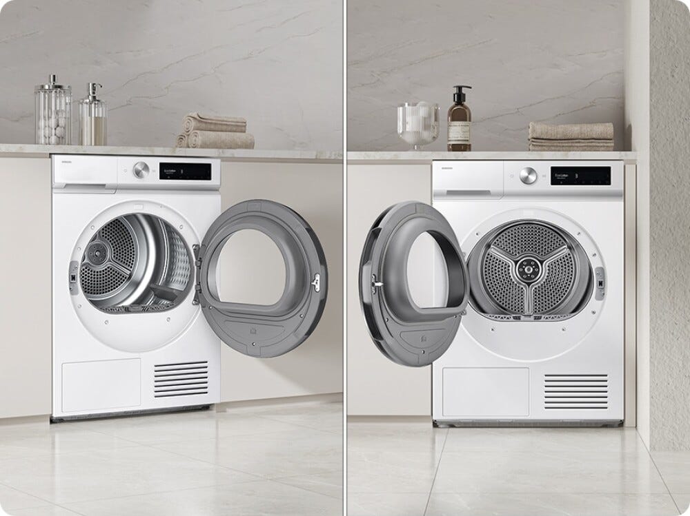 Samsung DV90DB7845GWU3 Bespoke AI Asciugatrice cm. 60 - capacità 9 kg - bianco