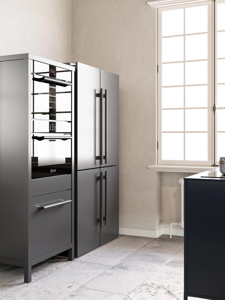 ILVE R91SCD Professional Plus Frigorifero con congelatore 4 porte cm 91, lt 539, finitura inox o colorato