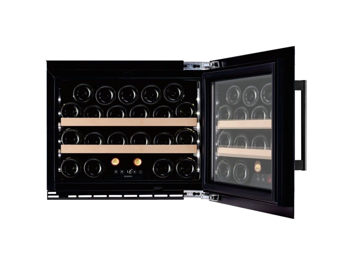 Schock SCI45BK Cantina vino incasso cm. 59 h. 45 - 23 bottiglie - cristallo nero