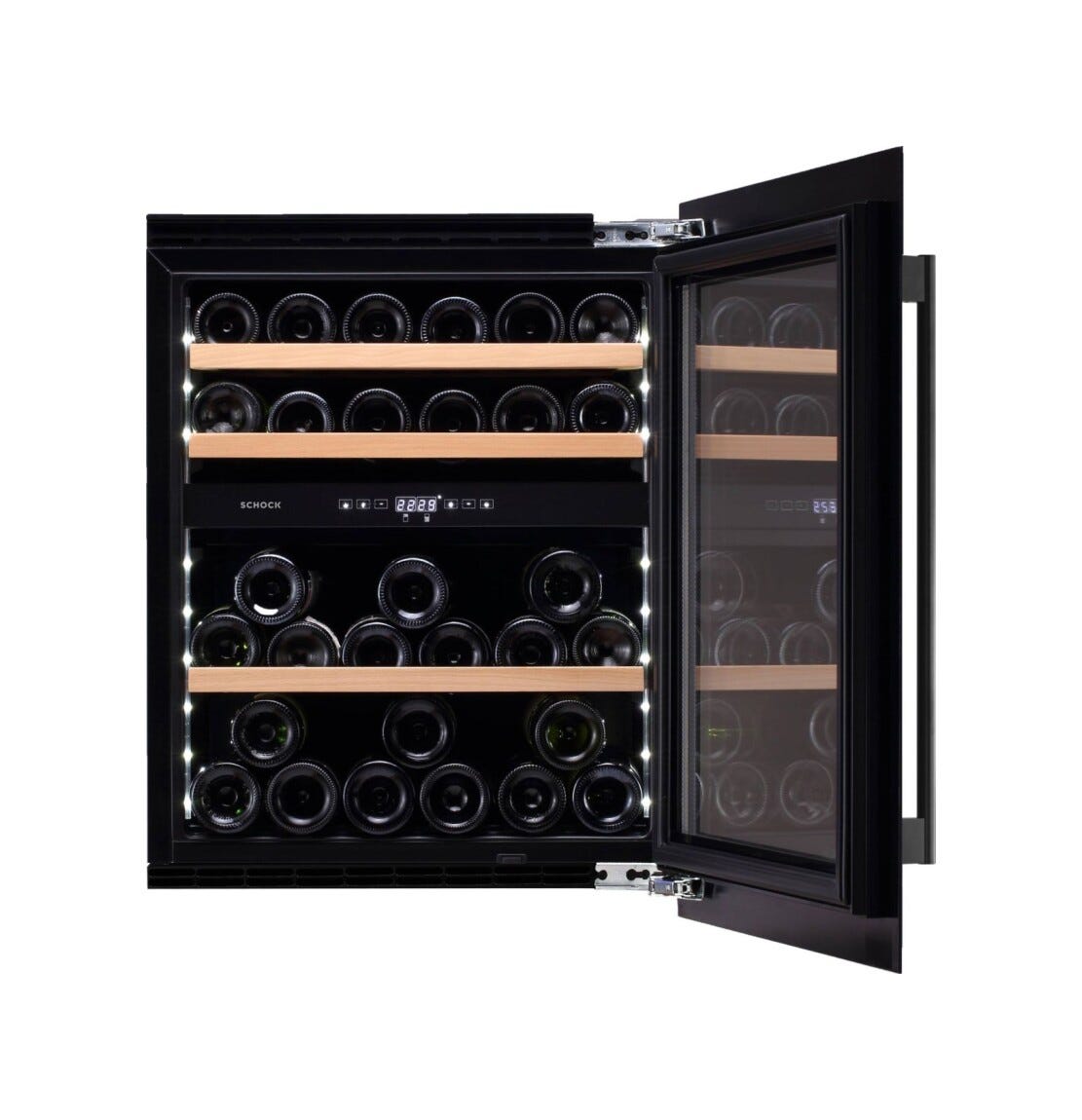 Schock SCI72BK Cantina vino incasso cm. 59 h. 71 - 36 bottiglie - cristallo nero