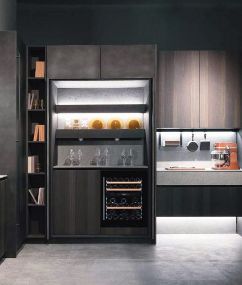 Schock SCI72BK Cantina vino incasso cm. 59 h. 71 - 36 bottiglie - cristallo nero